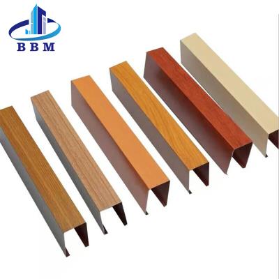 China door & Factory direct sales of external wall window and wall aluminum square passage, wood grain square pipe, factory various models for sale