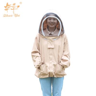 China Beekeeping Cotton Coverall Hooded Beekeeping Ventilated Protective Clothing Honey Bee Clothes Suit Beekeepers For Beekeepers Safety for sale