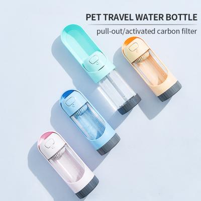 China Hot Selling LOVEMI Amazon Logo Plastic Pet Bowls Portable Driver Costom Travel Drinks Driver 300ml Sustainable Pet Water Bottle Dog and Drivers for sale