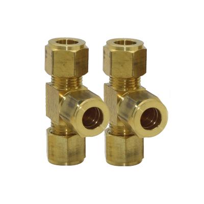 China Garden SYD-1148-12 Metric Female Tee Tube Fittings Tube Jionts 3/8 High Pressure Mist Spray Nozzle Connector for sale