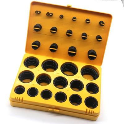 China Professional Rubber Seal SYD 1132 Quality 386pcs Metric 70 Shores Black O Ring With Yellow Box 3mm-44mm for sale