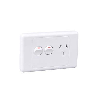 China 10A PowerPoint DP Switch Outlet Australian Standard Horizontal Single Electric Wall Switches for sale