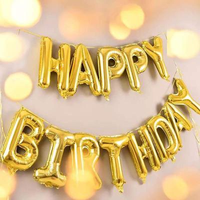 China Luxury Gift 2022 Party Set 16 Inch Birthday Number Mylar Letter Balloons Happy Birthday Balloons Set With Cards Foil Balloons for sale