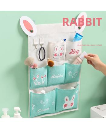 China Lovely Sustainable Cartoon Hanging Multifunctional Waterproof Storage Bag Folding Householding Cosmetic Organizer Bag for sale