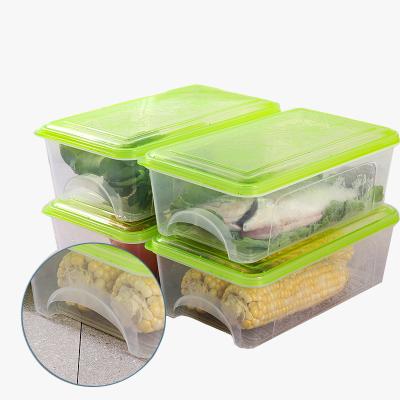 China Stackable Plastic Storage Containers Kitchen Freshness Keeping And Kitchen Organizers Food Fridge Storage Box for sale