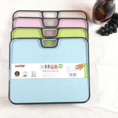 China Sustainable High Quality BPA Free Straw Cutting Board Wheat Fiber Eco-friendly Natural Chopper for sale