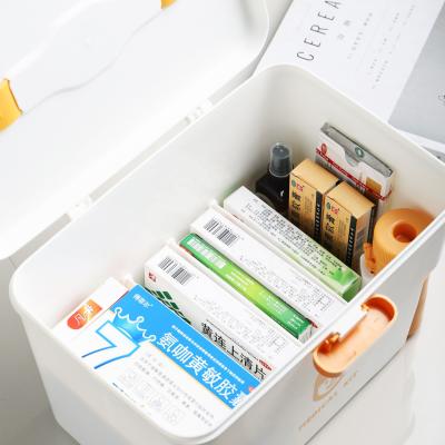 China Viable Family First Aid Kit Color Portable Large Box Emergency Medicine Storage Box With Handle for sale