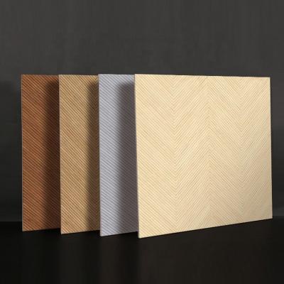 China Japan Style Shop Wood Grain Herringbone Grooves Tile Non-slip Flooring 600x600mm Ceramic Japanese Style for sale