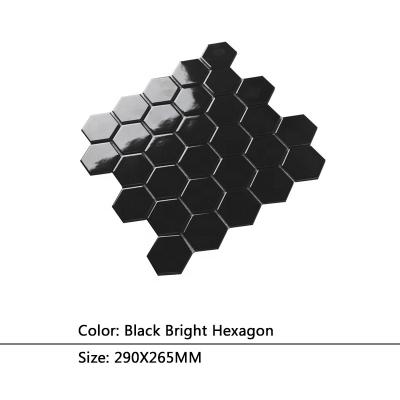 China Parquet New Arrival 3D Black Ceramic Hexagon Mosaic For Wall And Backsplash for sale