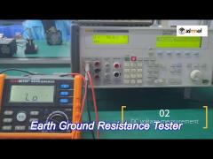 auto ranging orange 40a rms electric power digital ground resistance clamp meter