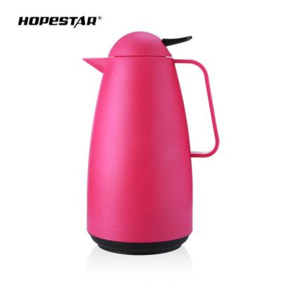 China 1 Liter Coffee Heat Resistant Pink Glass Jar Business Tea Plastic Thermos Saudi Arabia for sale