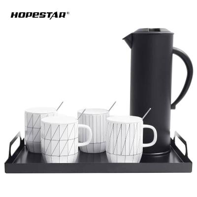 China Stainless Steel Vacuum Flask Double Wall Viable Insulated Luxury Refill Thermos Tea Coffee Glass Jar for sale