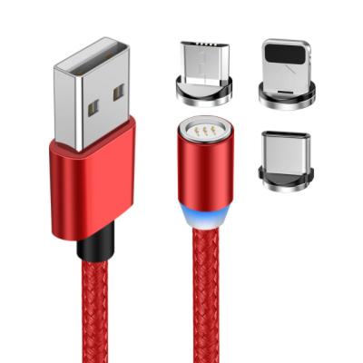 China Central 9v/2a 5v/3a magnetic charging+data type c/micro/lighting interface fast transmission magnetic cable for sale