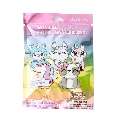 China Holographic Safety Customize Colorful Mylar Child Toy Mystery Pack Aluminum Inner Seat Toy Packaging Resealable Plastic Bag For Toy for sale