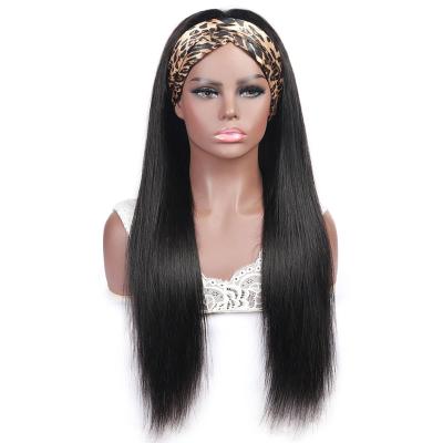 China Machine Made High Quality Silky Straight Full Wig Silky Straight Long Straight Remy Hair Wave Hair Wig Brazilian Headband for sale