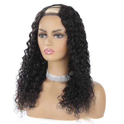 China Straight Virgin hair vendors u part wigs for women 8 inch raw virgin cuticle color aligned brazilian hair water wave hair wigs for sale