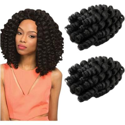 China Imported Wholesale Price Fiber Braided Short Curly Spiral Hair Wigs Magic Wand Synthetic Braiding Hair Afro Hair for sale