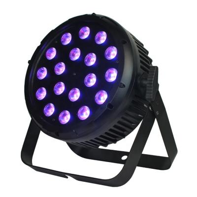 China JOYRAY LED Round Stage Par Light 18x15W RGBWAUV 6in1 Flat Round Wedding Party DJ Light for sale