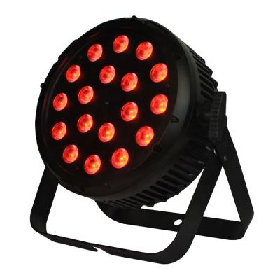 China JOYRAY Flat Round LED Stage Par Can Light 18x10W RGBW 4in1 Stage Disco KTV Wedding Party DJ Light for sale