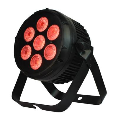 China JOYRAY Flat Round LED Stage Par Can Light 7x15W RGBWAUV 6in1 Stage Disco KTV Wedding Party DJ Light for sale