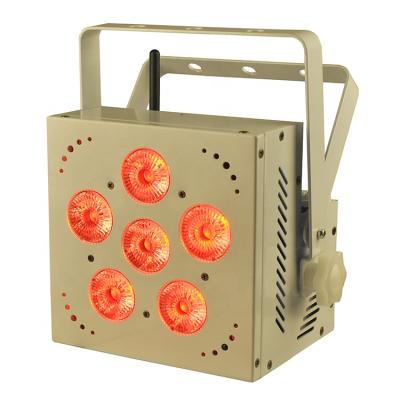 China Square JOYRAY LED DMX512 Stage Par 6x12W RGBWAUV 6in1 Wireless Battery Operated Stage DJ Disco KTV Light for sale