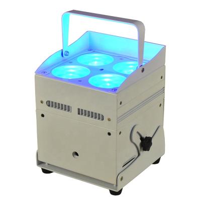 China Stage Radio LED DMX512 Uplight Battery Operated Up Light Stage DJ Disco KTV Up Light 4x10W RGBWA 5in1 for sale