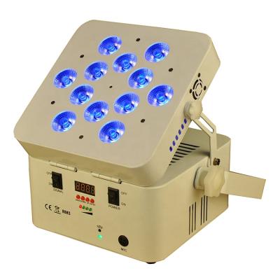 China JOYRAY LED DMX512 Par Stage Light 12x12W RGBWAUV 6in1 Wireless Battery Operated Square Party Disco KTV Party DJ Light for sale