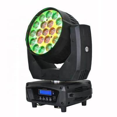 China Adjustable Moving Head Zoom 19x15W RGBW KTV 4in1 8 to 50 Degree Wash Speed ​​JOYRAY LED Stage Disco Party DJ Light for sale