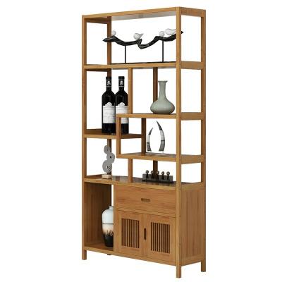 China Wooden Viable Natural Bamboo Bogu Design Corner Haichuan Antique Shelf For Antique for sale