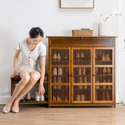 China Hot Selling Haichuan Retro Convertible Dustproof Shoe Cabinet ebay Vintage Shoe Cabinet Nordic Furniture for sale