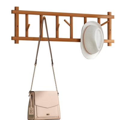 China (Other) Haichuan Simple Modern Coat and Hat Rack Hanging Porch Bedroom Family Adjustable Solid Wood Coat and Hat Rack for sale