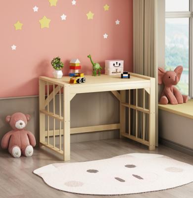 China Haichuan Children Tables Eco-Friendly Modern Solid Design Primary Colors Wood Study Table for sale