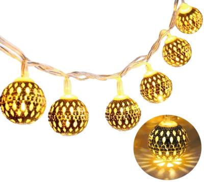 China Solar Christmas String Lights Ball 20/50 LED Globe Fairy Lantern Lamp Moroccan Christmas Lighting for sale