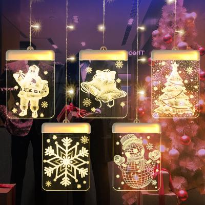 China Plastic Light Christmas Trees Decorations Ornaments Christmas Led Decoration Supplies Window for sale