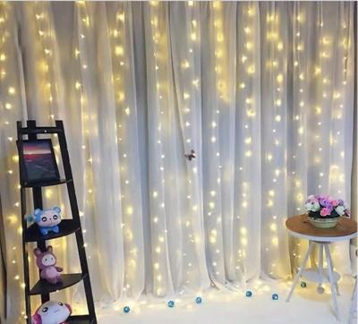 China Outdoor Indoor Christmas LED Window Curtain String Light Wedding Party Garden Bedroom Wall Decorations, for sale