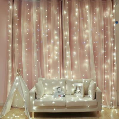 China Xmas Christmas 3*3m 300 LED Window Fairy Curtains Light Home Curtain Fairy Lights Wedding Party for sale