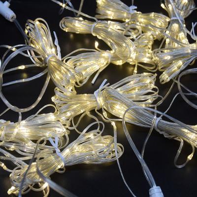 China Outdoor Waterproof Colorful LANDSCAPE Decoration LED Copper String Lights USB Input Decorative Snowflake Pixel Led RGB for sale