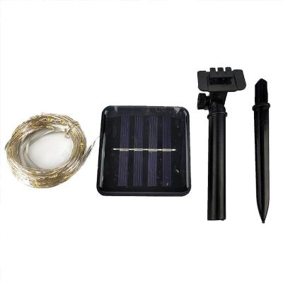 China IP65 Solar Panel Deco Solar Powered Outdoor Waterproof Multi Colors Copper Wire LED Light String For Bottle With 8 Modes for sale