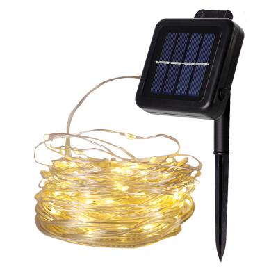 China High Quality Solar Powered Waterproof Outdoor Plant Solar Power Tree Festoon Fence Stairs Wall Roof Decor String Night Lights for sale