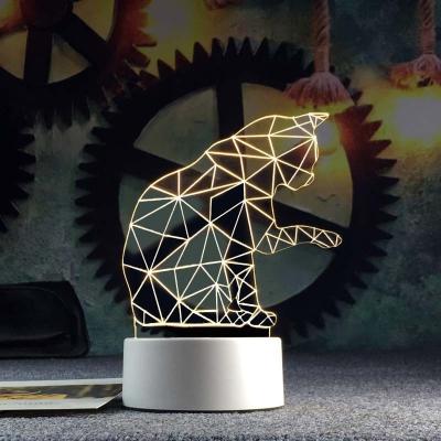 China Wholesale Modern 3D Led Lamp Usb Round Cat Electric Lamp Cat Night Light On Amazon for sale