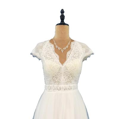 China High Quality Anti-Static Factory Hot Sale Off The Shoulder Ivory White Wedding Dress Bridal Outside for sale