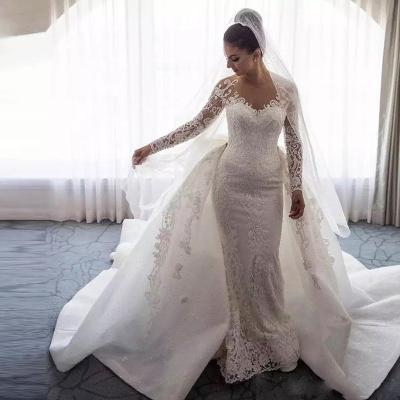 China NEW Colored Women's Boho Detachable Tow Sexy Mermaid LK Bennett Wedding Dress Anti-Static for sale