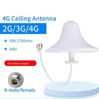 China 8db 698-960/1710-2700mhz N/K Connection Round Ceiling Antenna Customization GJX-148-4G for sale