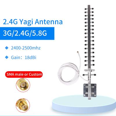 China 2400-2500-MHz 18dBi Connection Outdoor Wireless Antenna Power Amplifier Portable Yagi Antenna GJX -024Yagi18 for sale