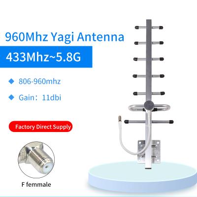 China 806-960 Frequency Range 11 MHz Frequency Range 11 dBi Hot Sale Yagi Antenna Signal Aluminum Alloy Household Antenna GJX-960Yagi11 for sale