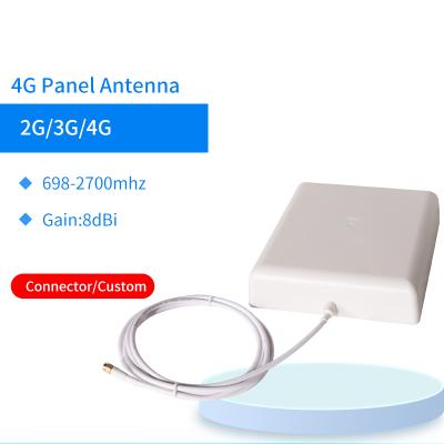 China ABS 8dbi LTE UMTS White 700-2700MHz 2G 3G 4G Outdoor External Panel Antenna GSM CDMA Antenna For Mobile Signal Repeater for sale