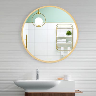 China Modern Luxury Decoration Nordic Modern Style 30 Inch Round Metal Frame Mirror Bathroom Mirror for sale