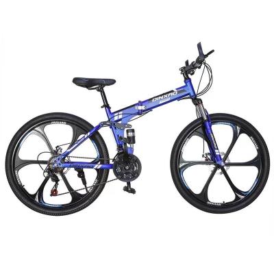 China 26 Inch Steel Folding Steel / Alloy Wheel Bicycle Frame Integrated Mountain Bike For Adult MTB for sale