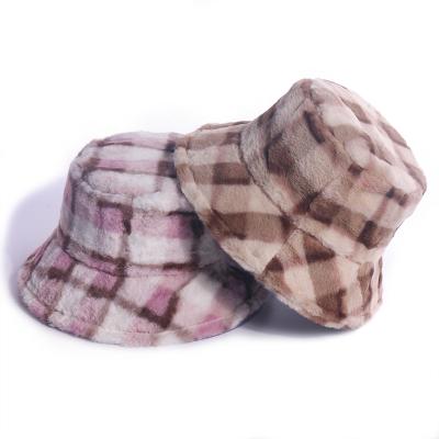 China Soft/Lighter/WinterBucket Cozy Autumn Warm Foldable Military Boonie Hat Fishing Hat Covers Hot Sale Outdoor Faux Fur Plain Weave Custom Check for sale