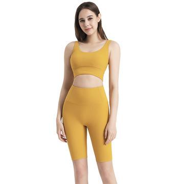 China 2021 New Products Women Breathable Ribbed Yoga Wear Suit Sexy Yoga Wear for sale